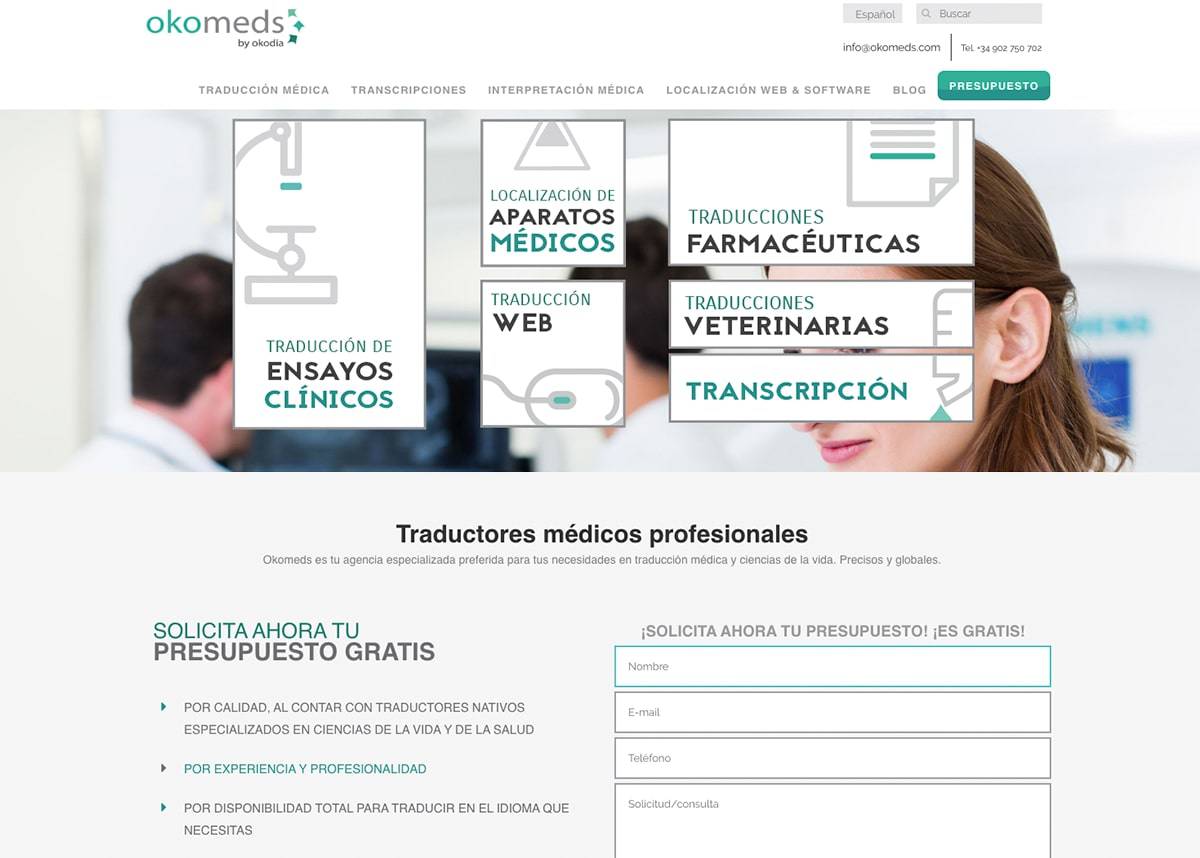 Okomeds, traducciones medicas